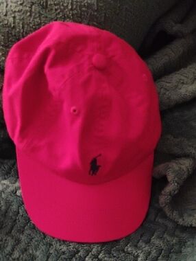 Ralph Lauren Red Polo Cap with Navy Pony